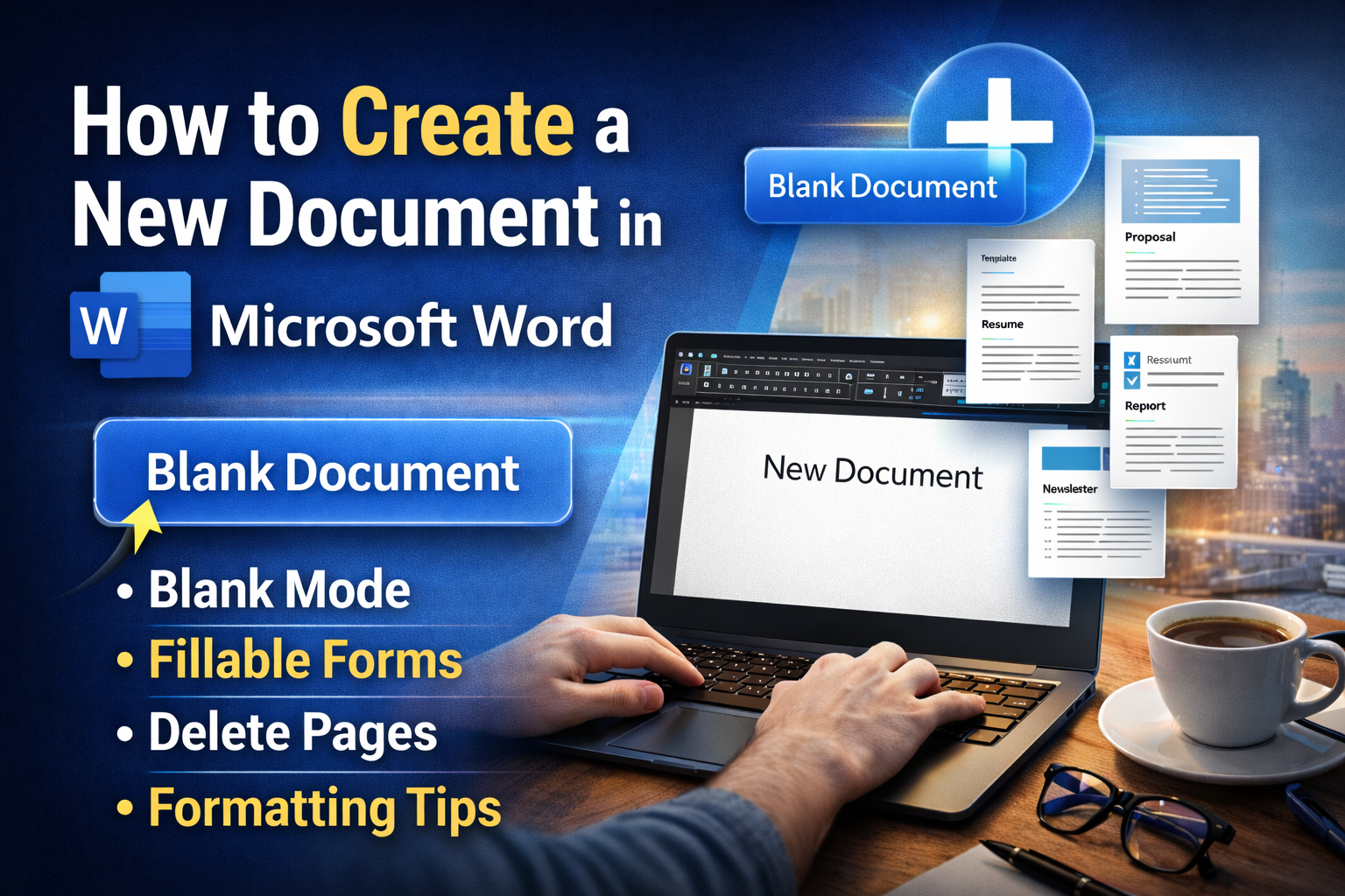 How to Create a Document in Microsoft Word | Dark Mode & Tips