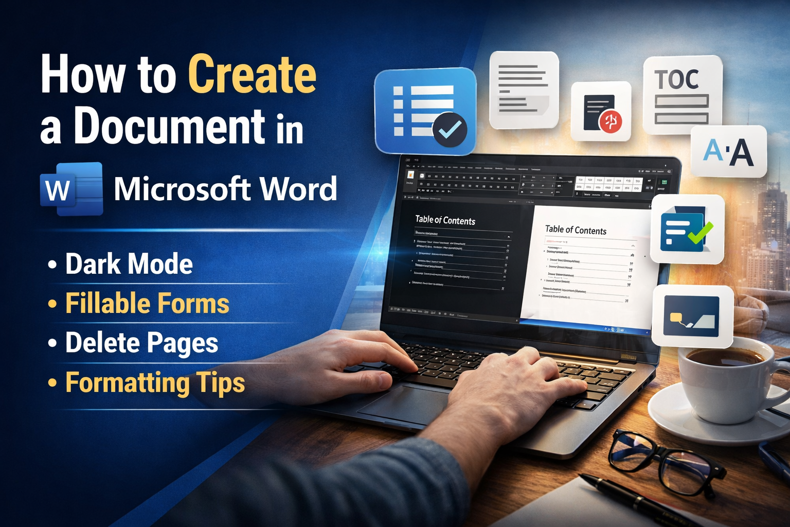 How to Create a Document in Microsoft Word | Dark Mode & Tips